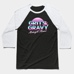 Grits & Gravy: Midnight Miami - Main Logo Baseball T-Shirt